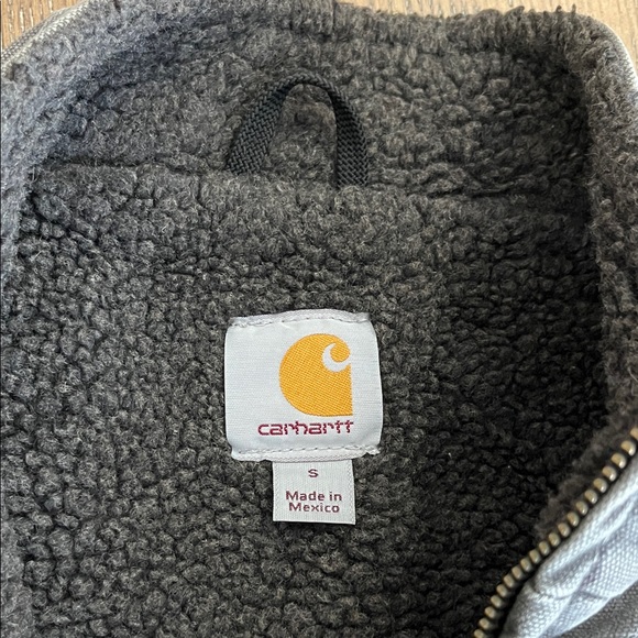 Carhartt Men's Gravel Color Sherpa Lined Sleeveless Jacket Vest - Picture 10 of 13